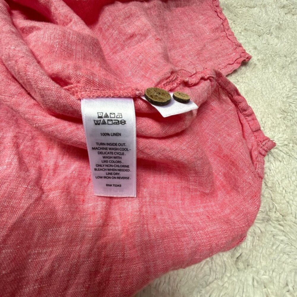 Sigrid Olsen Women's Plus Size 1x Red Linen Roll-… - image 7